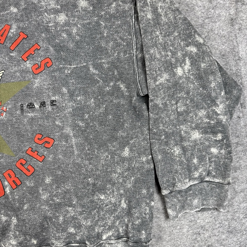 Vintage United States Armed Forcs USMC Army Sweatshirt XL Military Acid Wash - Picture 4 of 16